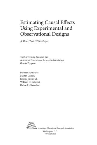 Estimating Causal Effects