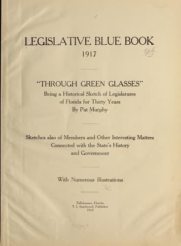 Legislative blue book, 1917