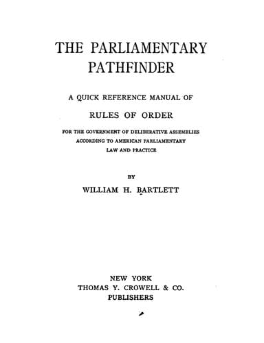 The parliamentary pathfinder