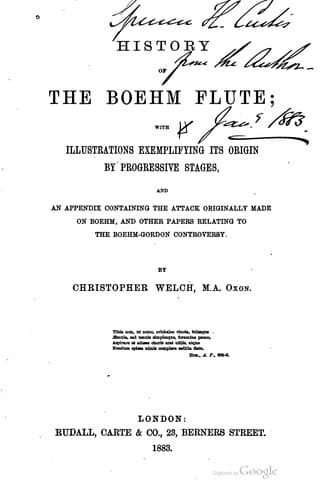 History of the Boehm flute