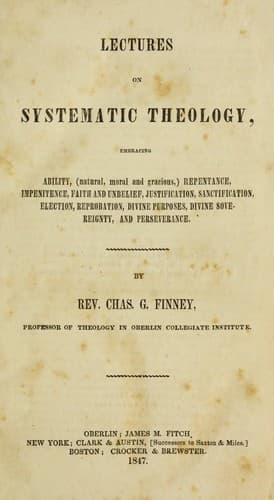 Lectures on systematic theology