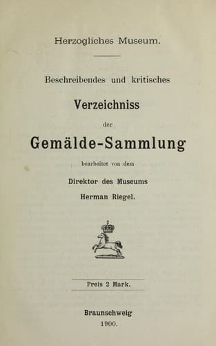 Beschreibendes und kritisches Verzeichniss der Gema lde-Sammlung