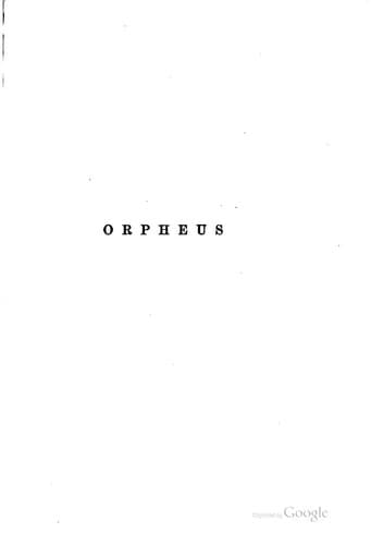 Orpheus: A Masque