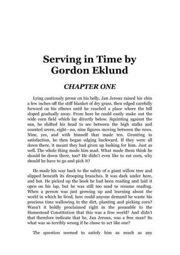 Serving in time