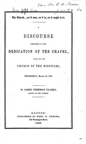 The Church as it Was, as it Is, as it Ought to be: A Discourse Delivered at ..