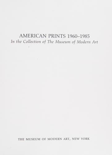 American prints, 1960-1985