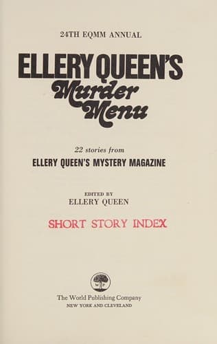Ellery Queen's murder menu