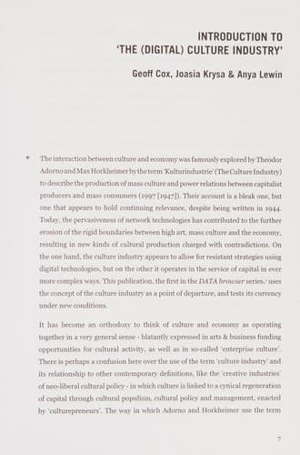 Economising culture