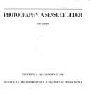 Photography, a sense of order