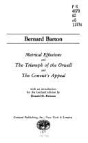Metrical effusions and The triumph of the Orwell and The convict's appeal