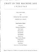Craft in the Machine Age, 1920-1945