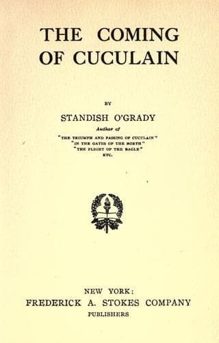 The coming of Cuculain