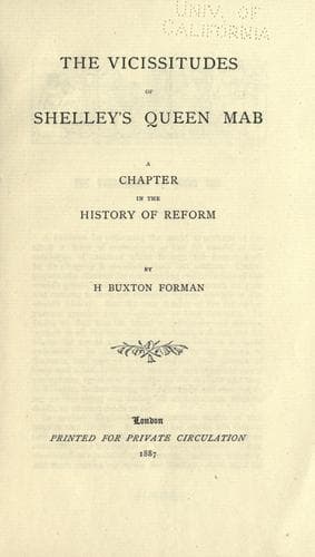 The vicissitudes of Shelley's Queen Mab