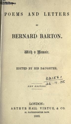 Poems and letters, with a memoir