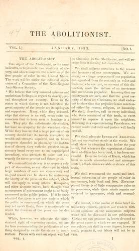 The Abolitionist: or Record of the New-England anti-slavery society