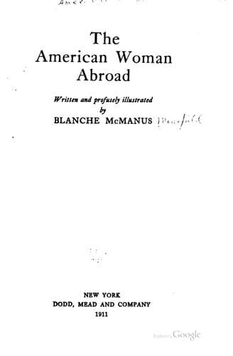 The American woman abroad, written and profusely illustrated by Blanche McManus