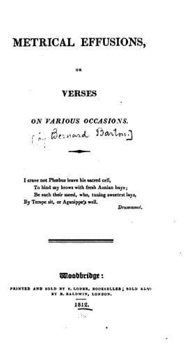 Metrical Effusions, Or Verses on Various Occasions
