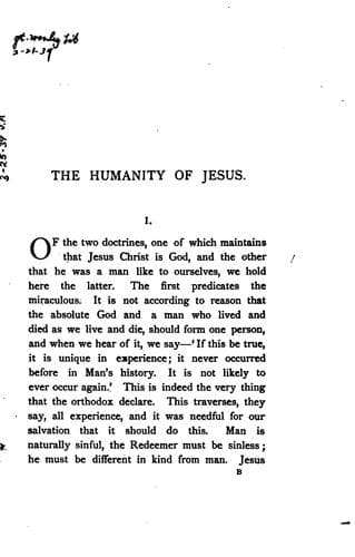 Jesus and Modern Thought