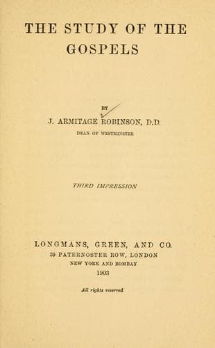 The study of the Gospels