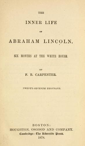 The inner life of Abraham Lincoln