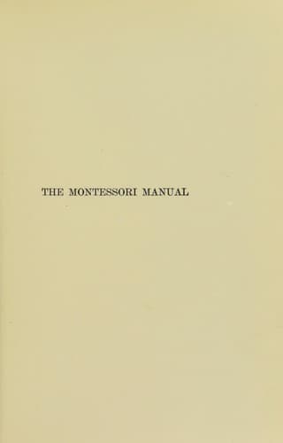 The Montessori manual