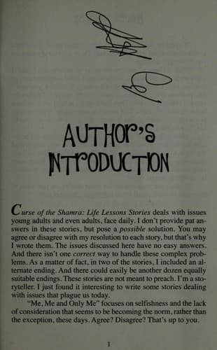 Curse of the Shamra life lessons stories