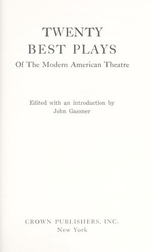 Twenty best plays of the modern American theatre