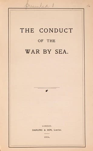 The conduct of the war by sea